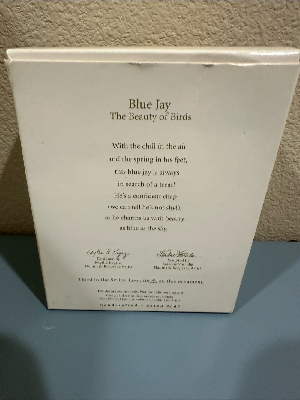 Hallmark Keepsake 2007 Blue Jay Ornament #3 - Picture 2 of 2
